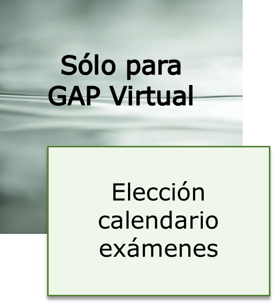 Calendario exámenes GAP