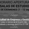 Apertura sala de estudios septiembre