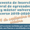 Encuesta de inserción laboral de egresados grado y máster curso 2019/20