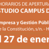 Apertura sala de estudios enero 2023 Unizar