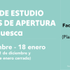 Horario sala de estudios Huesca