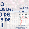 Aviso horarios centro del 19 al 23 de abril