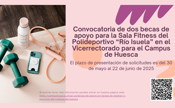 Convocatoria becas apoyo sala fitness
